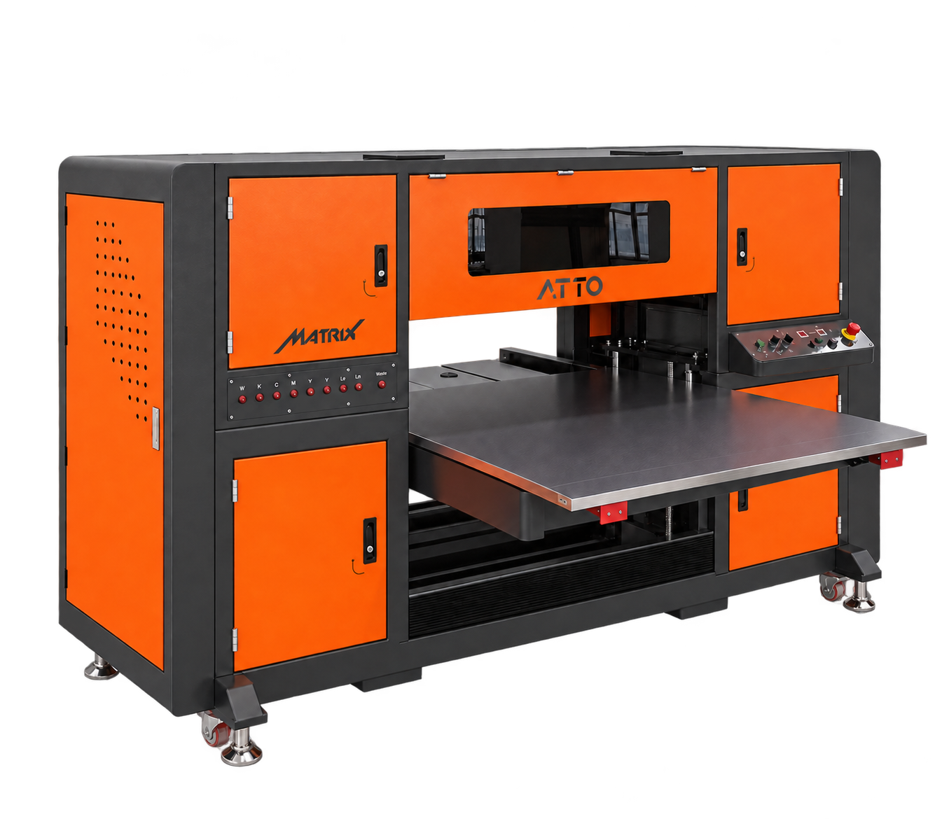 Orange machine with matching side door